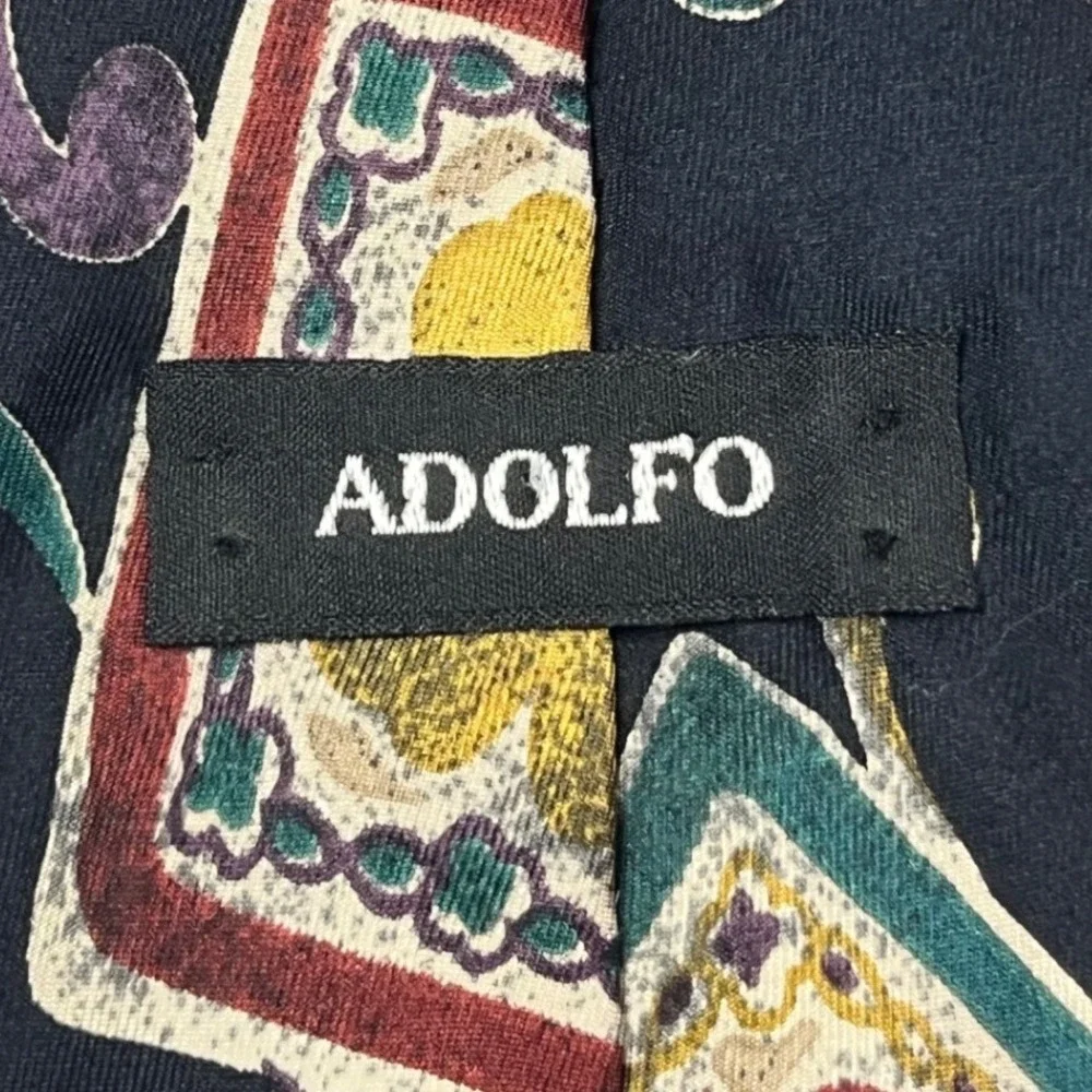 Adolfo silk necktie